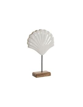 Figura Decorativa Home ESPRIT Blanco Natural Concha Mediterráneo 17 x 5 x 29 cm