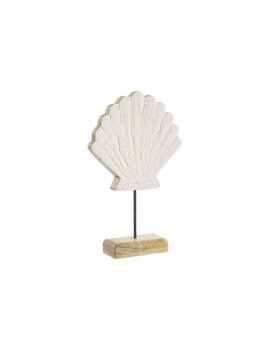 Figura Decorativa Home ESPRIT Blanco Natural Concha Mediterráneo 18 x 5 x 28 cm