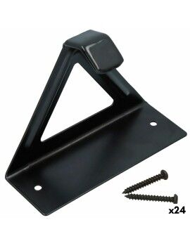 Soporte de pared para bicicleta Aktive Negro Metal 15,5 x 12 x 5,5 cm (24 Unidades)