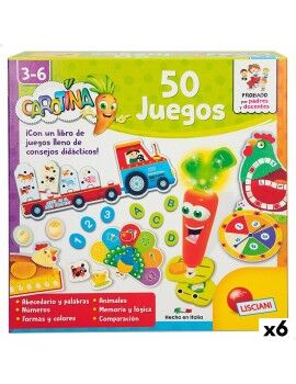 Juego Educativo Lisciani Carotina Baby 50 Juegos Electrónico 4,5 x 14,5 x 3,5 cm (6 Unidades)