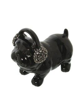 Figura Decorativa Alexandra House Living Negro Cerámica Perro 17,5 x 10,5 x 15,5 cm Hucha