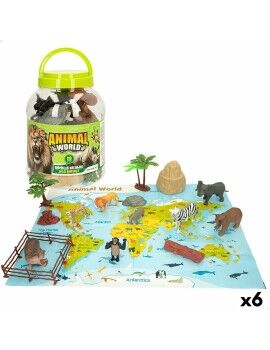 Set de Figuras de Animales Colorbaby 19 piezas Jungla Plástico 14 x 6 x 5 cm (6 Unidades)