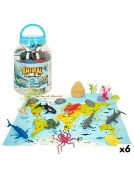 Figuras de animais Colorbaby 19 Peças Oceano Plástico 14 x 6 x 7 cm (6 Unidades)