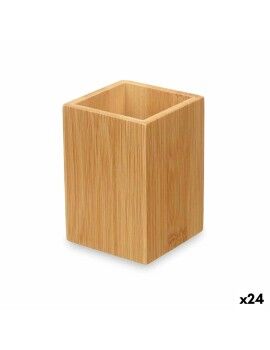 Suporte para a escova de Dentes Natural Bambu Plástico 6,8 x 9,7 x 6,8 cm (24 Unidades)