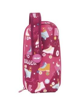 Bolsa Escolar Milan Patins 31 Peças Cor de Rosa 22,5 x 11,5 x 11 cm