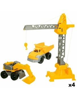 Vehículos de Construcción Colorbaby 31 x 41 x 9,5 cm (4 Unidades) 3 Piezas