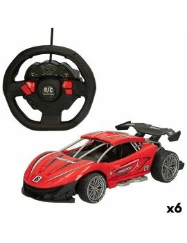 Carro Rádio Controlo Speed & Go 22 x 7 x 11 cm 1:16 Vermelho 6 Unidades