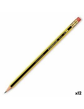 Lápiz con Goma de Borrar Staedtler Noris 122 HB (12 Unidades)