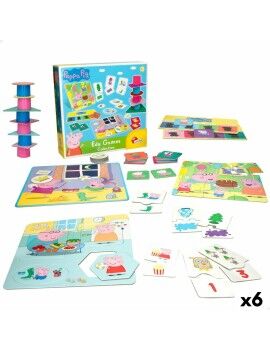 Jogo Educativo Peppa Pig Edu Games Collection 24,5 x 0,2 x 24,5 cm (6 Unidades) 10 em 1