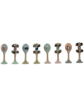 Brinquedo musical Home ESPRIT Madeira 11,5 x 2 x 15,5 cm Maracas (4 Unidades)