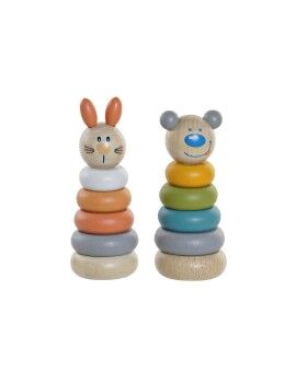 Juego Educativo Home ESPRIT 5,5 x 5,5 x 14 cm Animales (2 Unidades)