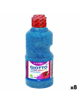 Témpera Giotto Glitter Azul 250 ml (8 Unidades)