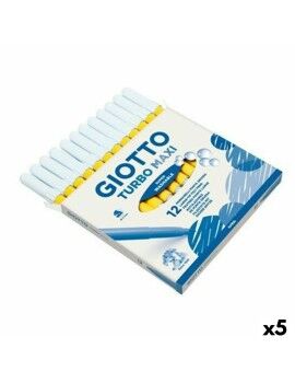 Set de Rotuladores Giotto Turbo Maxi Amarillo (5 Unidades)