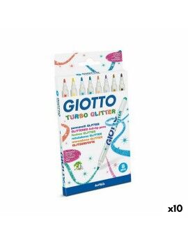 Set de Rotuladores Giotto Turbo Glitter Multicolor (10 Unidades)