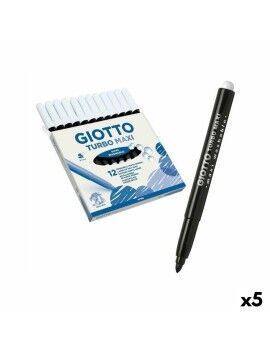 Set de Rotuladores Giotto Turbo Maxi Negro (5 Unidades)