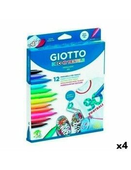 Set de Rotuladores Giotto Decor Textile Multicolor (4 Unidades)