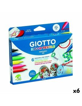 Set de Rotuladores Giotto Decor Textile Multicolor (6 Unidades)