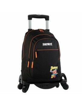 Mochila Escolar com Rodas Fortnite Durrr Preto 44 x 30 x 20 cm