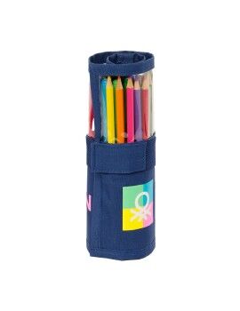 Plumier Benetton Cool Azul marino 7 x 20 x 7 cm Enrollable 27 Piezas