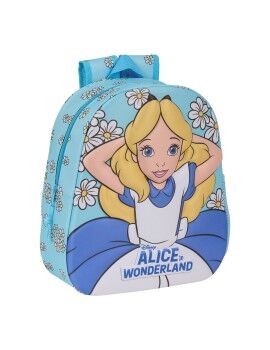 Mochila Infantil 3D Clásicos Disney Alice in Wonderland Azul celeste 27 x 33 x 10 cm