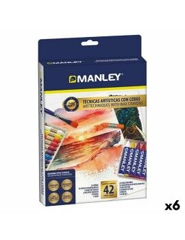 Set de pintura Manley Multicolor Ceras de colores (6 Unidades)