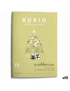 Cuaderno de matemáticas Rubio Nº12 A5 Español 20 Hojas (10 Unidades)