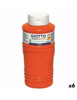 Pintura de Dedos Giotto Laranja 750 ml (6 Unidades)