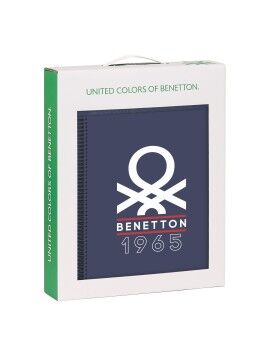 Set de Papelaria Benetton Varsity Cinzento Azul Marinho 2 Peças