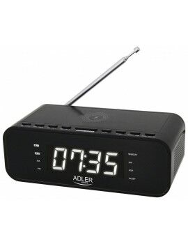 Rádio Despertador Adler AD 1192b Branco Preto