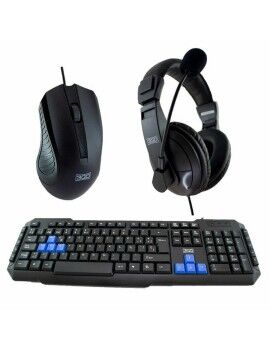 Pack Gaming 3GO COMBODRILEH2 Negro Multicolor Qwerty Español