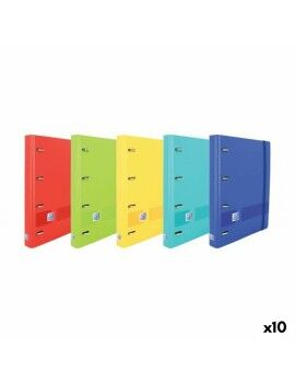 Carpeta de anillas Oxford Live & Go Multicolor A4+ (10 Unidades)