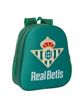 Mochila Escolar 3D Real Betis Balompié Verde 27 x 33 x 10 cm