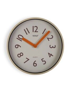 Reloj de Pared Versa Crema Plástico Cuarzo 4 x 30 x 30 cm