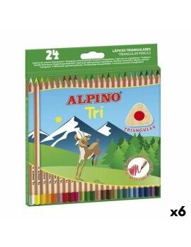 Lápices de colores Alpino Tri Multicolor (6 Unidades)