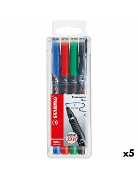 Conjunto de Canetas de Feltro Stabilo Oh Pen Multicolor 0,7 mm (5 Unidades)