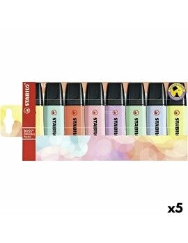 Set de Marcadores Fluorescentes Stabilo Boss Multicolor (5 Unidades)