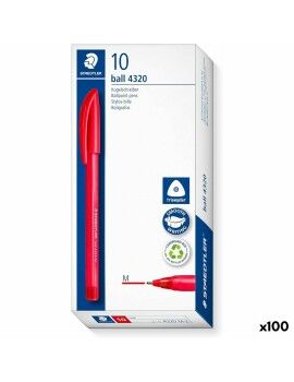 Conjunto de Canetas Staedtler Ball 4320 Vermelho 1 mm (100 Unidades)