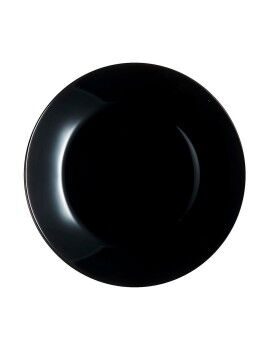 Plato Llano Arcopal Negro Vidrio (Ø 25 cm)