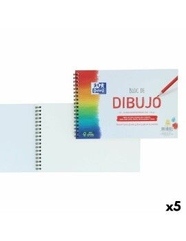 Bloc de dibujo Oxford Blanco A5+ 20 Hojas (5 Unidades)