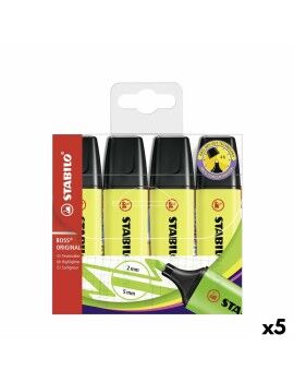 Set de Marcadores Fluorescentes Stabilo Boss Amarillo (5 Unidades)