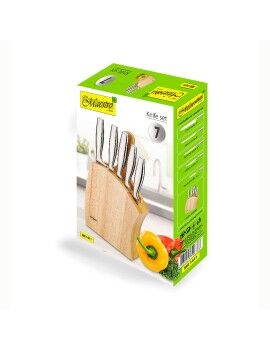 Conjunto de Facas de Cozinha e Suporte Feel Maestro MR-1411 Madeira