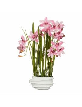 Planta Decorativa Mica Decorations Cymbidium Poliéster Orquídea 81 x 49 x 40 cm Artificial