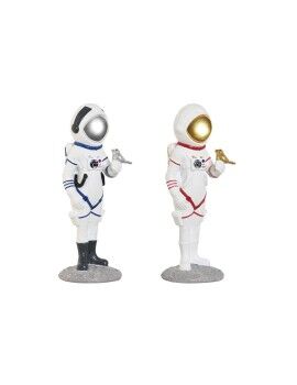 Figura Decorativa Home ESPRIT Azul Blanco Rojo Plateado Mujer Astronauta 10 x 11 x 29 cm (2...