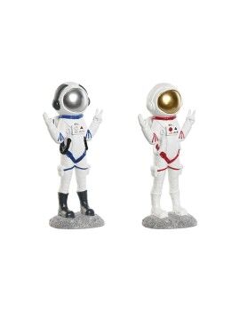 Figura Decorativa Home ESPRIT Azul Branco Vermelho Mulher Astronauta 9 x 7 x 20 cm (2 Unidades)