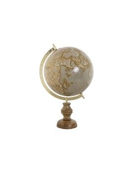 Globo Terrestre Home ESPRIT Castanho PVC Madeira de mangueira 27 x 25 x 43 cm