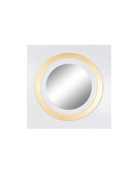 Espejo de pared Home ESPRIT Blanco Dorado Cristal Hierro 90 x 4 x 90 cm