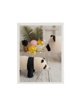 Pintura Crochetts Multicolor 33 x 43 x 2 cm Urso Panda