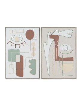 Pintura Home ESPRIT Abstrato Urbana 62,5 x 3 x 92,5 cm (2 Unidades)