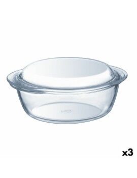 Caçarola com Tampa Pyrex Essentials Transparente 2,1 L (3 Unidades)