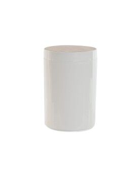 Caixote do lixo Home ESPRIT Branco Natural 5 L